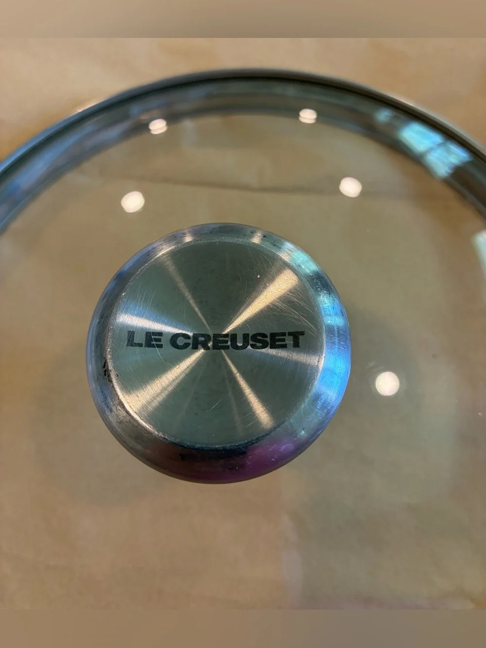 Le Creuset Tempered Glass Lid w/Stainless Steel Knob, For 6.5” Pan; Rare Size